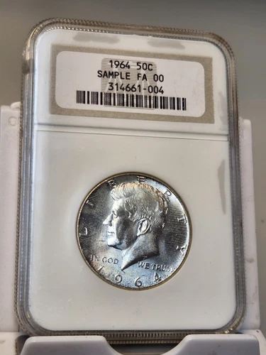 1964 Kennedy Half Dollar NGC FA00 Sample Slab Old NGC 