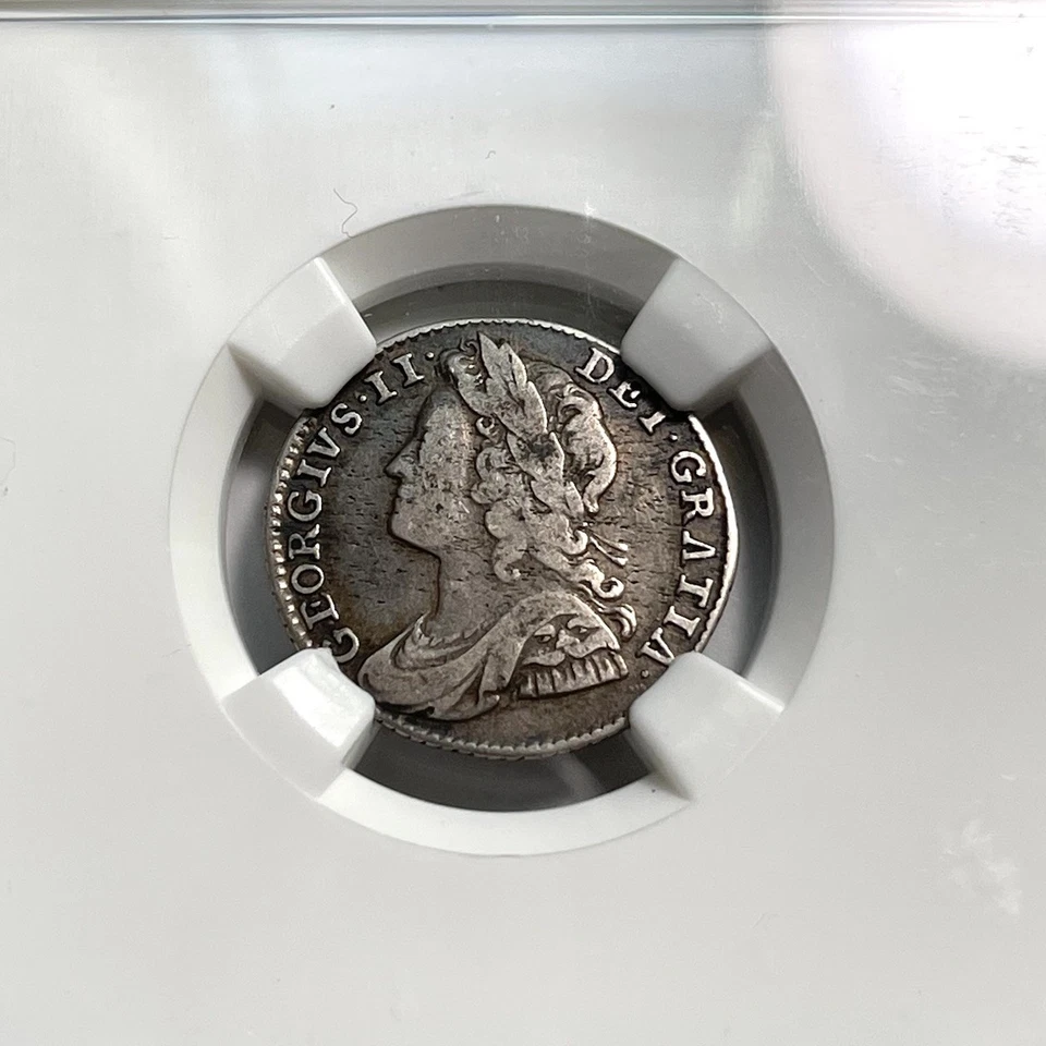 1741 George II Sixpence Roses 6P NGC VF25 Details Silver Great Britain England - Image 2 of 4