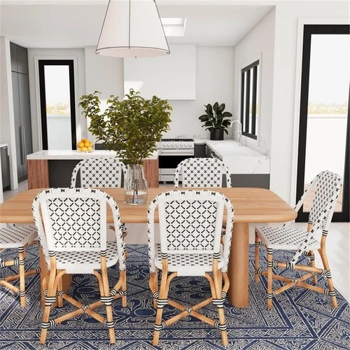 Butler Specialty Company Tenor Rattan Bistro Side Dining Chair - White/Back - Picture 2 of 10