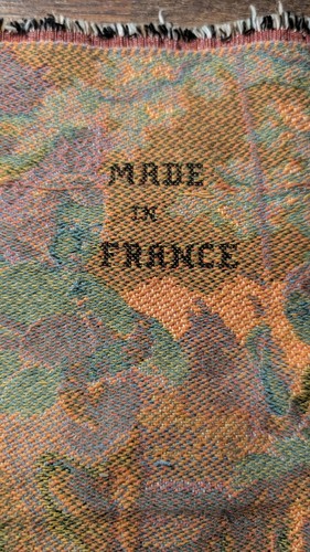 2 Jacquard Woven Tapestry Victorian Romantic Couple Scenic Pictorial France - Picture 12 of 13