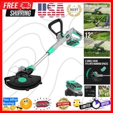Lightweight 20V Cordless String Trimmer with Auto Line Feed & Charger Included