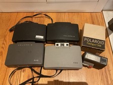 VTG 1960  s Lot Of 4 Polaroid Land Camera  s w/manuals, 581 Kit  Flashgun-untest