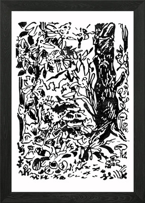 Verzauberter Wald gerahmtes Wandbild Poster Leinwanddruck Bild