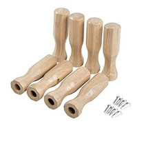 Soccer Table Handles, 5/8 inch Wooden Foosball Handle Grip, 8 Pack OAK