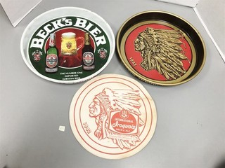 VINTAGE 1970s BEER TRAY COLLECTION LOT #30