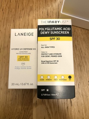 Laneige Hydro UV Defense 20 ML + Theinkeylist - polyglutamic Sunscreen 50 ML NEU