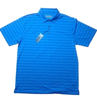 Pebble Beach Mens Dry-Luxe Performance Polo Shirt L Strong Blue