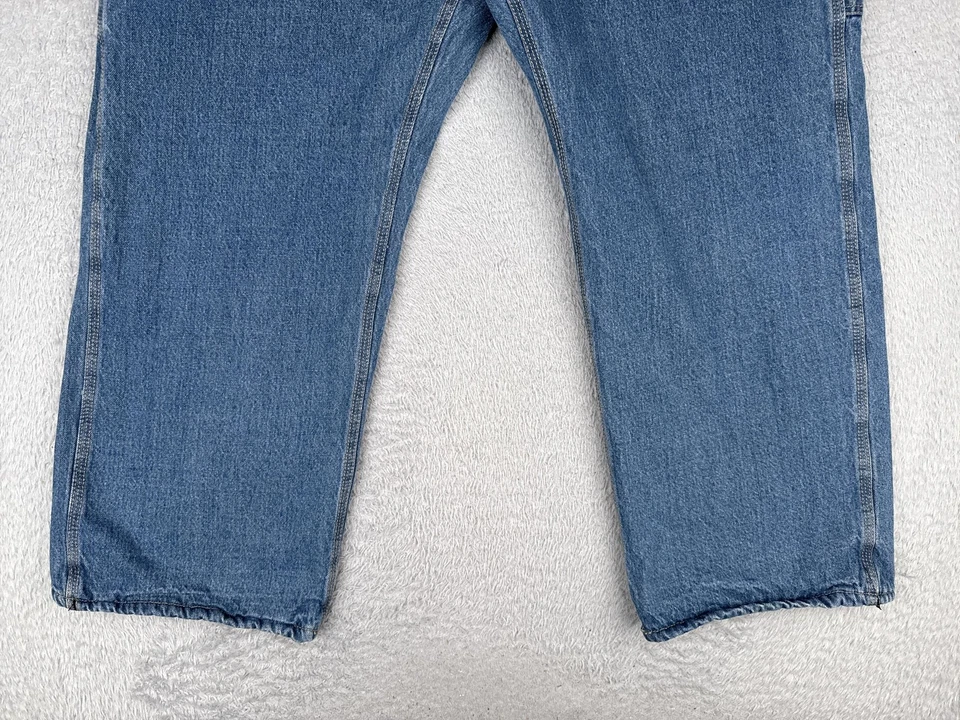 Faded Glory Jeans Mens 40x30 Blue Fleece Lined Carpenter Utility Hammer Loop - Image 2 of 4