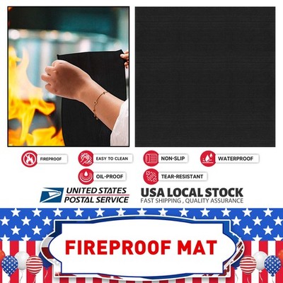 Portable 5MM (Thick) 7.9x7.9 Inches Fire Resistant Fireplace Mat FOR Fireplace