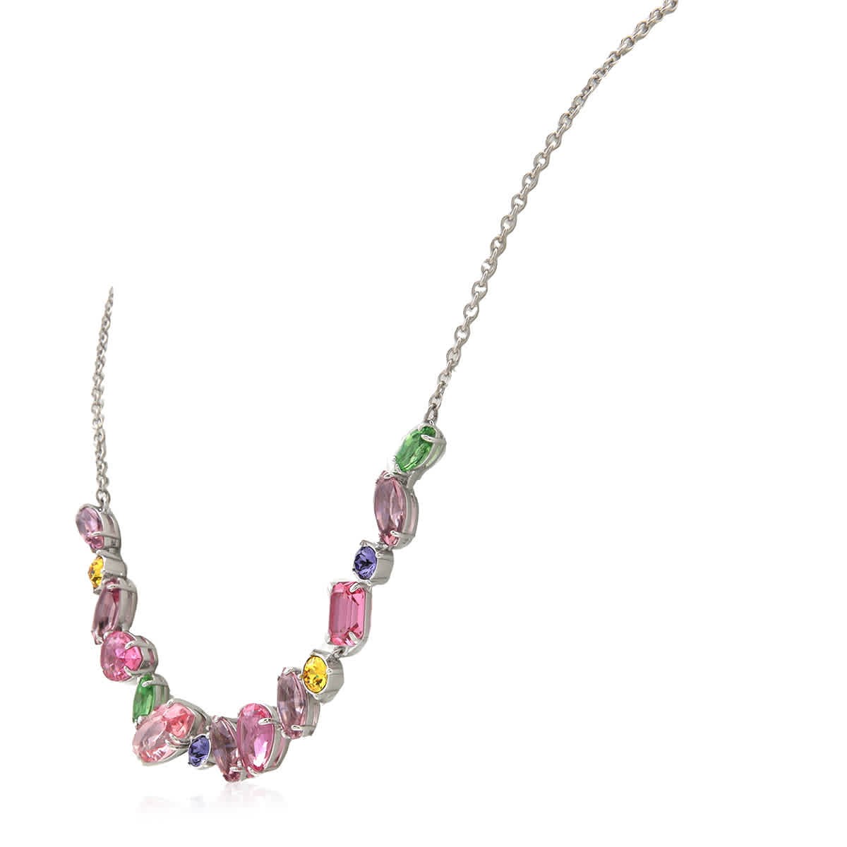 Gema ネックレス Gema necklace, Mixed cuts, Multicolored, Rhodium plated