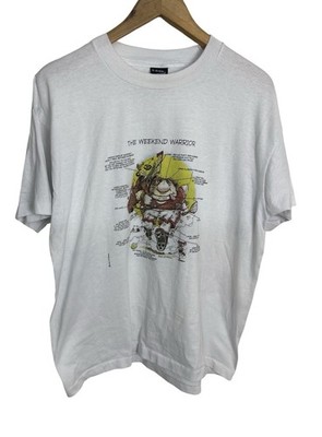 Vintage 90s The Weekend Warrior - Gary Patterson - T-Shirt Big Graphic Size XL
