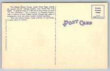 Oldest School House St. Augustine Florida Vintage Postcard Tichnor Bros