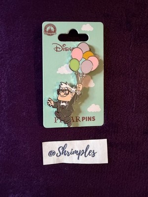 Disney Pin Paris UP Carl Fredrickson NEW on Original Card Pixar HTF OE Balloons