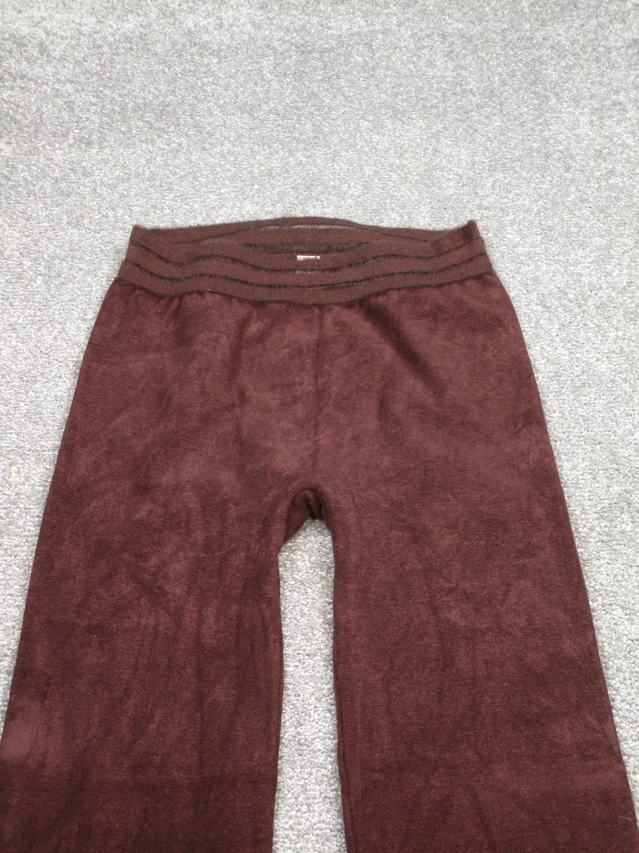 Pantalones Alo Niñas Grandes Rojo Marrón Elástico Terrycloth Pierna Recta Foto 2 de 4