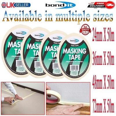 Abdeckband Innen/Außen DIY Malen Dekorieren Einfach Reißen 24/36/48/72 mm x50 m