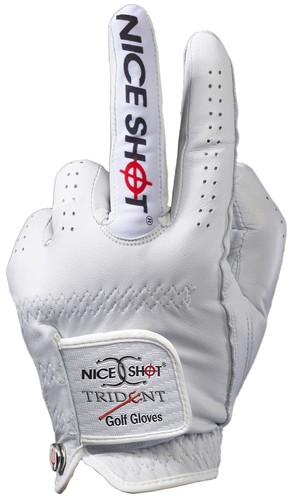 Trident Golf Glove with Power Grip Strips in Premium White Cabretta Leather M... - Picture 4 of 8