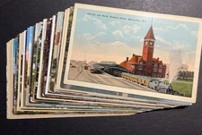 Thirty-five Wisconsin printed postcards linen lithograph chrome 35 pieces LOT