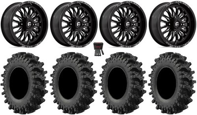 Fuel ARC 24'' Wheels Black 45'' MotoSlayer Tires Honda Pioneer 1000 / Talon
