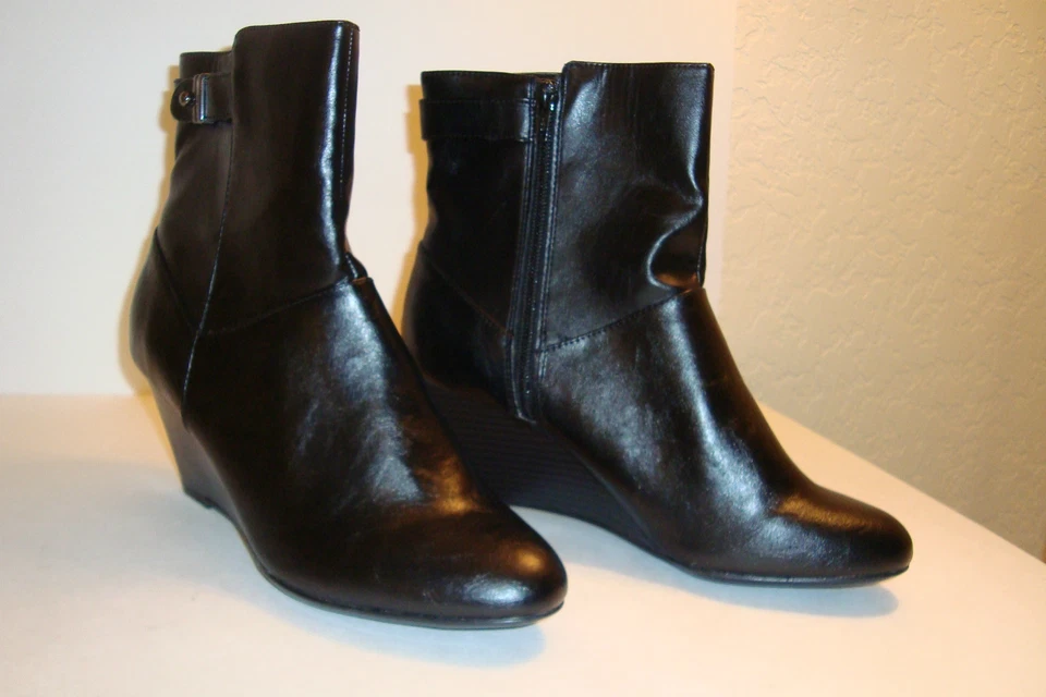 Alfani шаг N Flex женщин Nadina новый без коробки черный лодыжки на танкетке ботинки Туфли 8 средний новый - Изображение 2 из 4