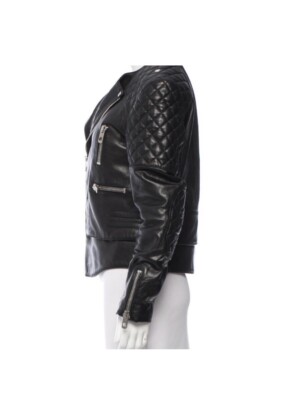 Balenciaga Black Quilted Leather Moto Jacket, FR 42 | eBay