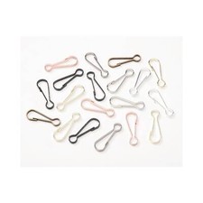 Metallic Lanyard Hooks - Assorted Colors - 7 x 23mm - 75 Pcs dar1999430 