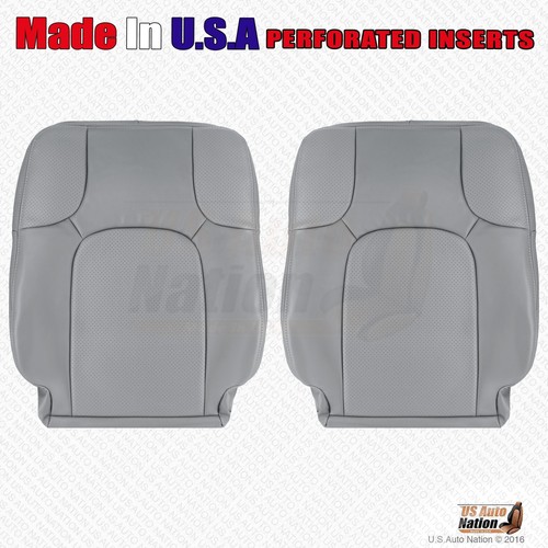 2005 -2015 Fits Nissan Frontier Driver Passenger Bottoms-Tops Leather Cover Gray - Picture 3 of 6