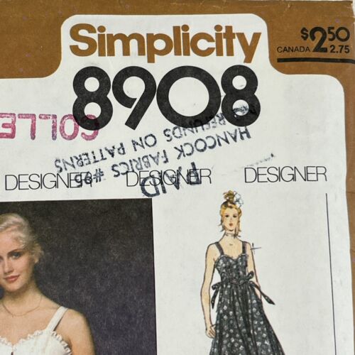 Simplicity 8908 Gunne Sax Dress Sundress 2 Lengths Sz 9 Sew Pattern Cut VTG OOP - Picture 4 of 9