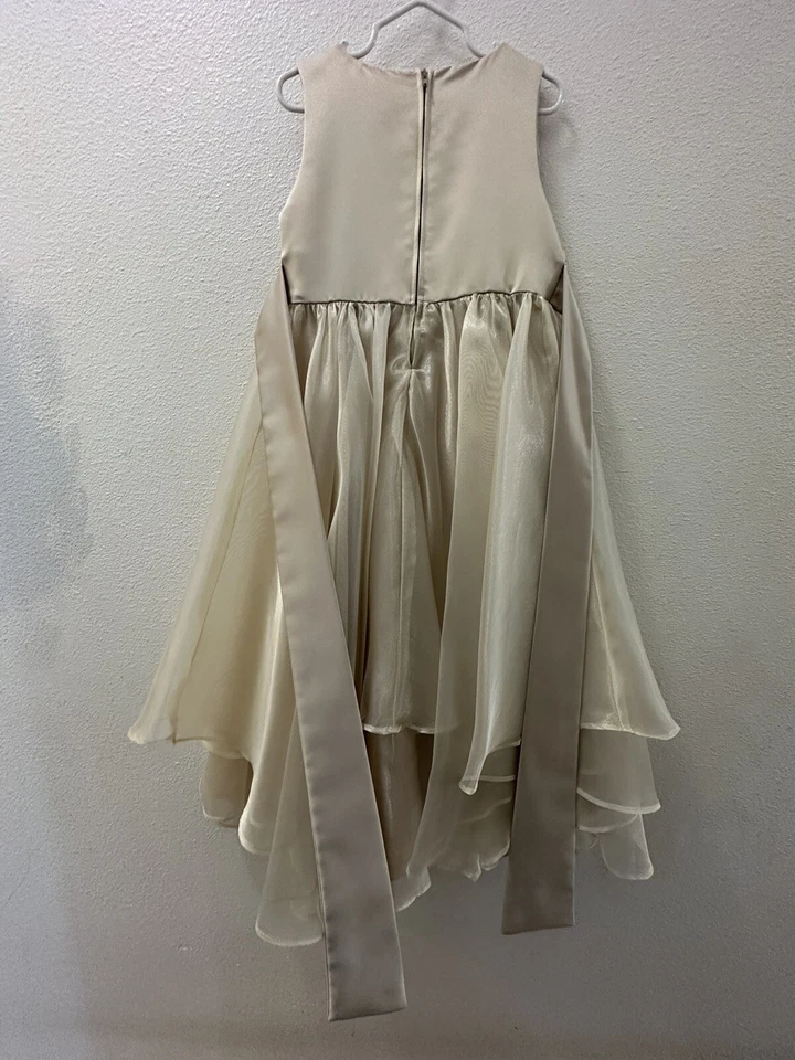 Pre-owned Wedding Sequined Flower Girls Dress Tutu Formal Girl's Evening Dress - Image 2 of 4