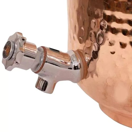 Hammered Copper Water Dispenser Pot Water Tank (Matka) Leak Proof 16Ltr - Picture 3 of 4