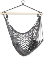 Sedia amaca grigia realizzata con cotone riciclato decorazione casa da collezione