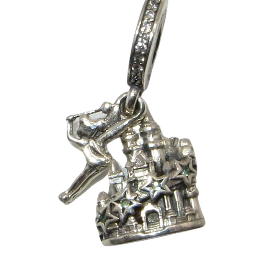 Pandora Raro! Dije Peter Pan Caste of Dreams Clear CZ y SS .925 798856C01 Foto 3 de 4
