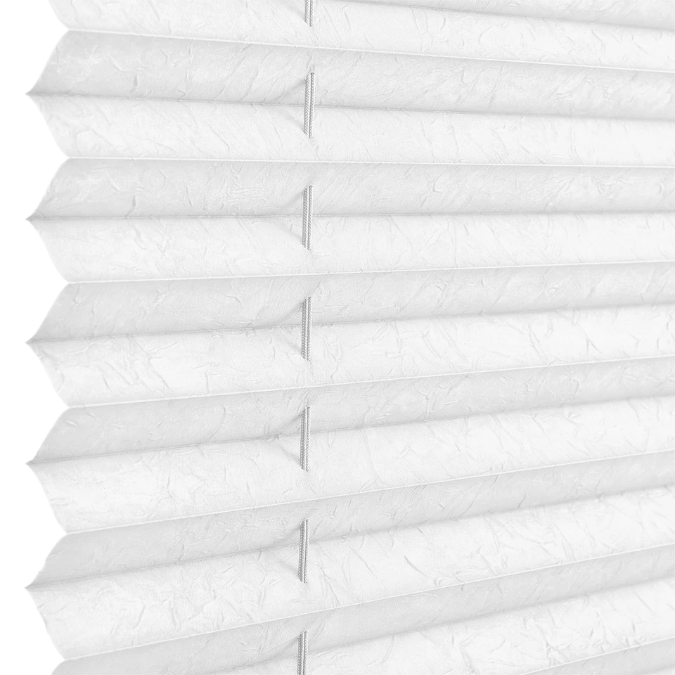 Cortina plisada 40x125 cm blanco (sin perforar), persiana, fácil montaje - Imagen 4 de 4