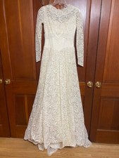 Vtg 1950's Wedding Gown