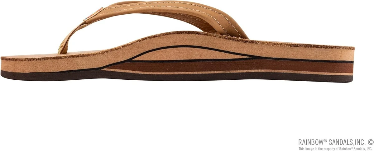 Rainbow sandals women's sales double layer narrow strap