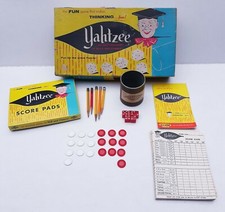Vintage Yahtzee Dice Game ©1961 ES Lowe Co Game That Makes Thinking Fun