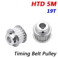 5M Timing Belt Pulleys 19T Through Bore or Keyway with Steps for CNC 3D Printer