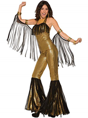 70's gold jumpsuit costume