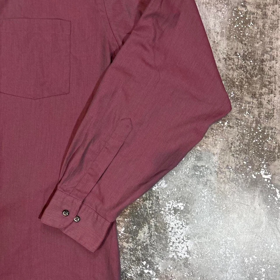 ¡Camisa de vestir rosa iridiscente vintage años 70! Camisa rosa y azul. Foto 4 de 4