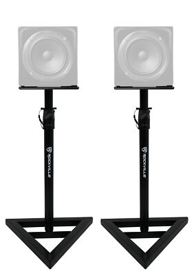 (2) Rockville Adjustable Studio Monitor Speaker Stands For Avantone Pro MixCube