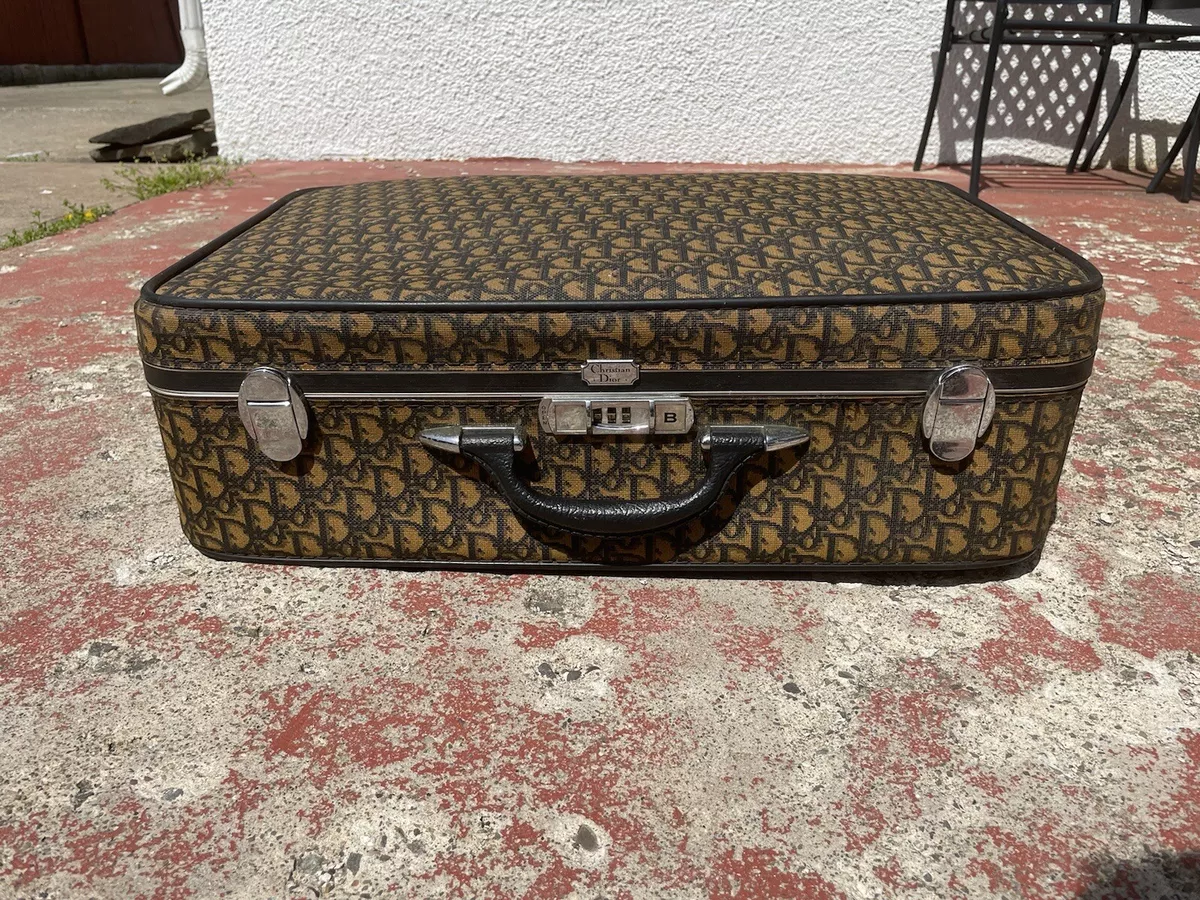 Christian Dior | Diorissimo Suitcase Luggage Vintage Brown Beige Travel Bag