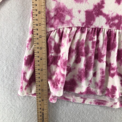 Tucker+Tate Peplum Hoodie Girls' Kids Size 5 Pink Raspberry Tie Dye Print - Picture 5 of 8