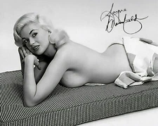 Jane Mansfield Reproduction Signature 8 x 10 Photo Free Top loader