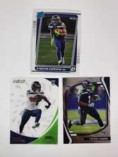 2021 Optic DWayne Eskridge Rated Rookie #219 + Clear Vision #CVR-21 + Absolute