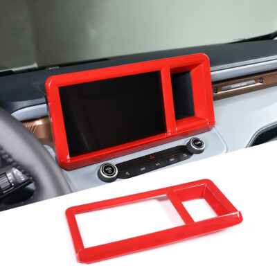 Red ABS Dashboard Navigation Screen Panel Frame Trim For FORD Maverick 2022-2023
