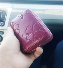 Women Mini Wallet Leather Credit Card Holder RFID Blocking Zipper Pocket Bag US