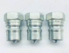 LOT OF 3 PARKER H4-63 HYDRAULIC QUICK CONNECT HOSE COUPLING 1/2" FEMALE THREAD