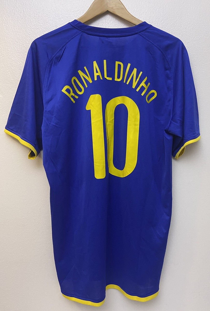 Brazil Soccer Jersey Nike 2007-2009 Ronaldinho #10 Size L | eBay