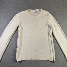 Armani Exchange Pleated Zipper Size Sweater Womens Size Small Acrylic Blend Tan