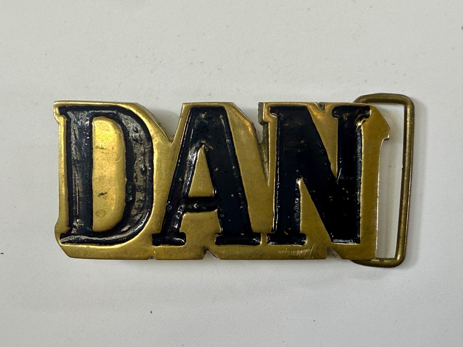 Custom Name DAN Block Letter Solid Brass Vintage … - image 18
