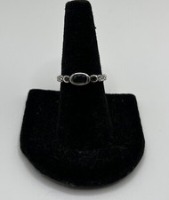 Silpada Little Black Dress Cubic Zirconia Sterling SilverRing R2398 Sz 7 🔥